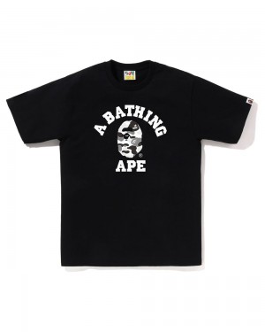 Bape ABC College T-shirts Herren Schwarz | EOG-197538