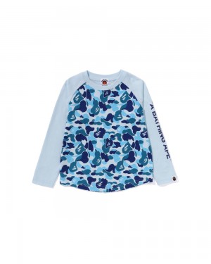 Bape ABC L/S Oberteile Kinder Hellblau | JKF-106287