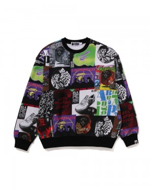 Bape Album Monogram Crewneck Sweatshirt Herren Mehrfarbig | LWH-413907