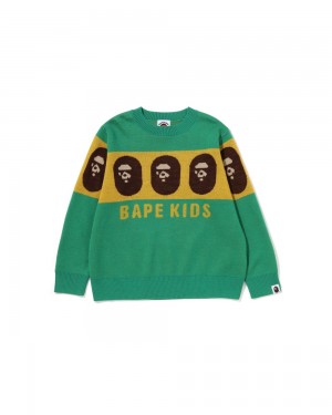 Bape Ape Head Oberteile Kinder Hellgrün | DQE-097485