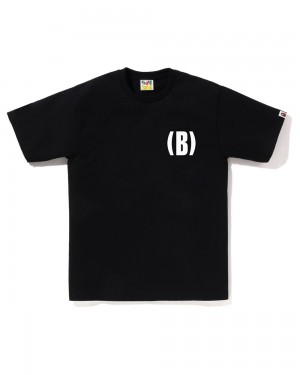 Bape B One Point T-shirts Herren Schwarz | GYT-916538