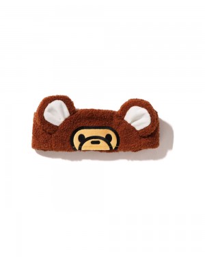 Bape Baby Milo Bear Ear Boa Hairband Sonstiges Zubehör Kinder Braun | GDC-873196