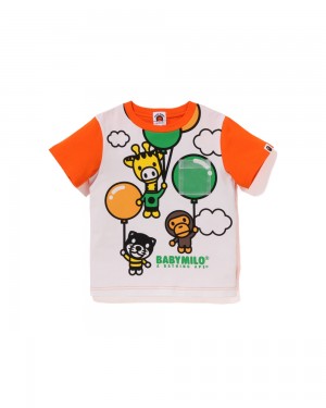 Bape Baby Milo Friends Balloon Oberteile Kinder Orange | ZUD-093125