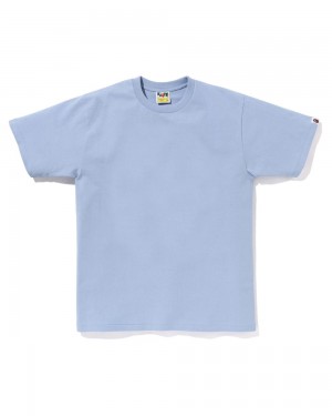 Bape Basic T-shirts Herren Hellblau | DSJ-589061