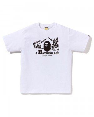 Bape Camp T-shirts Herren Weiß | JWQ-581729