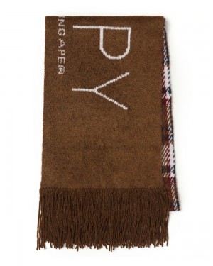 Bape Checkered scarf Sonstiges Zubehör Damen Kaffee | DBA-570413