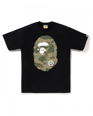 Bape Layered Line Big Ape T-shirts Herren Schwarz | SYU-571092