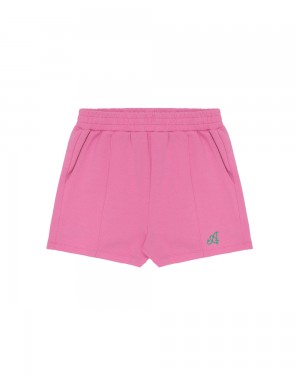 Bape Logo track Kurze Hose Damen Rosa | FDS-951728