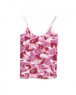 Bape Marble Camisole T-shirts Damen Rosa | OAC-127540