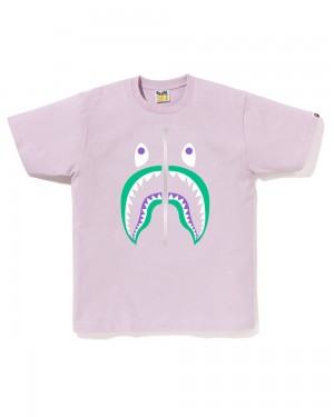 Bape Shark T-shirts Herren Lila | JGZ-059281