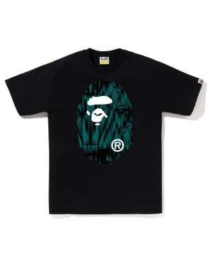 Bape Speed Racer Big Ape Head T-shirts Herren Schwarz | OEM-086594