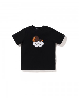 Bape X A.P.C. Milo Oberteile Kinder Schwarz | NQC-056127