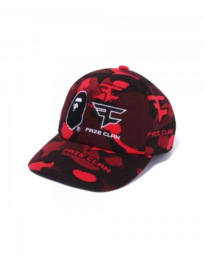 Bape X Faze Clan Snap Back Hüte Herren Hellrot | BKW-671498