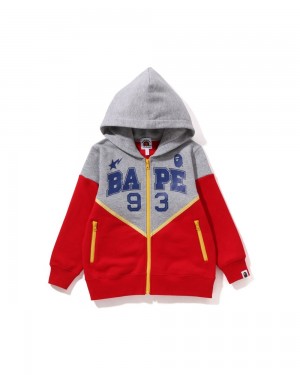 Bape Zip Hoodie Oberbekleidung Kinder Hellrot | GIL-068729