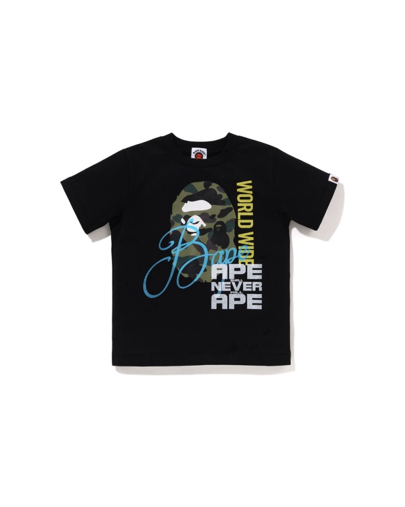 Bape 1st Ape Head Over Print Oberteile Kinder Schwarz | EFS-961052