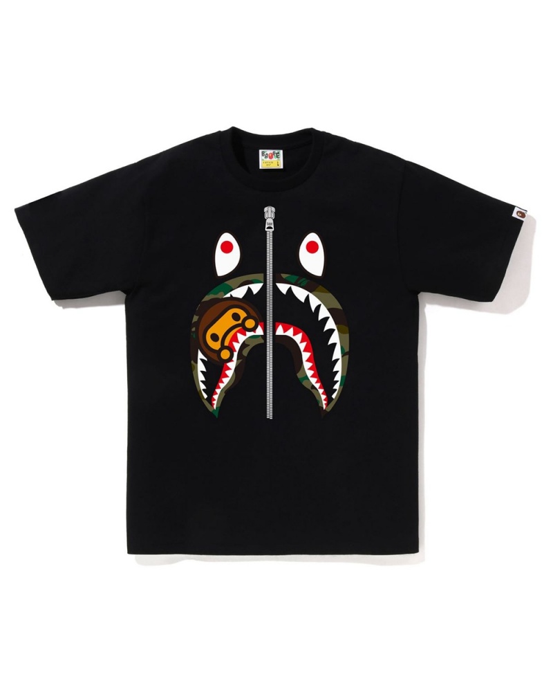 Bape 1st Milo Shark T-shirts Herren Schwarz | LWK-648925