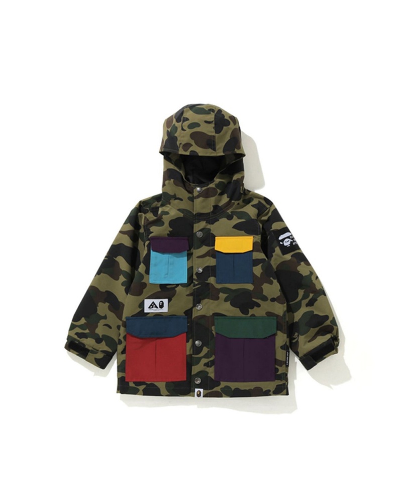 Bape 1st Mountain Oberbekleidung Kinder Grün | NSC-906418