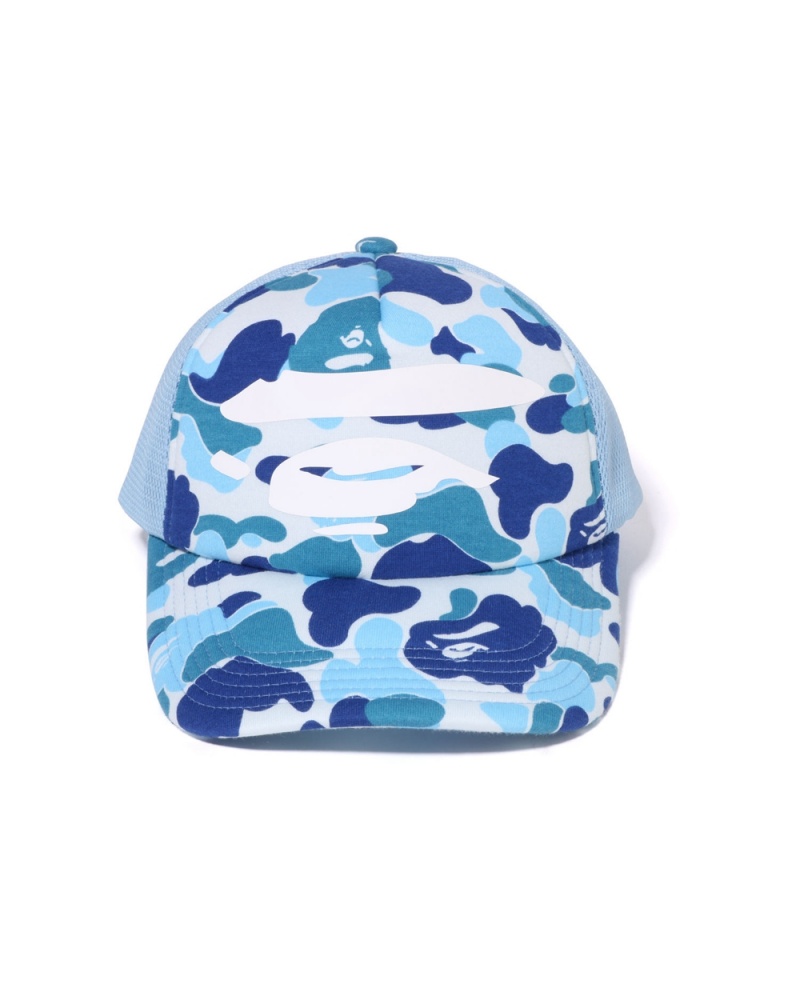 Bape ABC Ape Face Mesh Hüte Herren Hellblau | ISK-032457