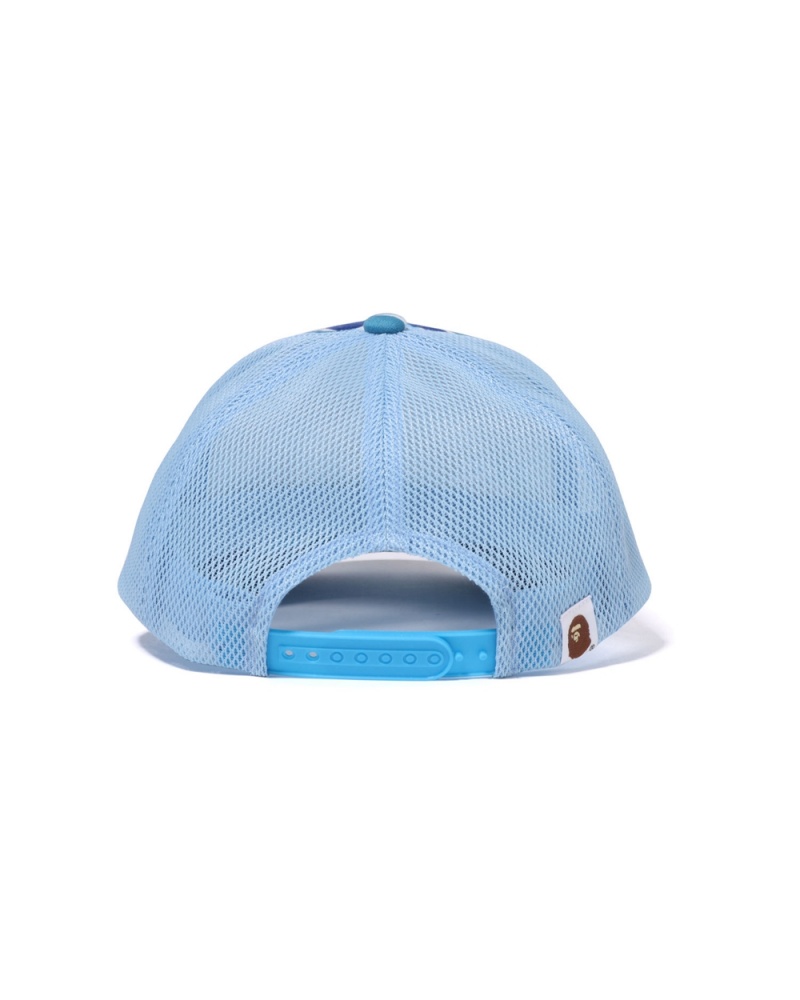 Bape ABC Ape Face Mesh Hüte Herren Hellblau | ISK-032457