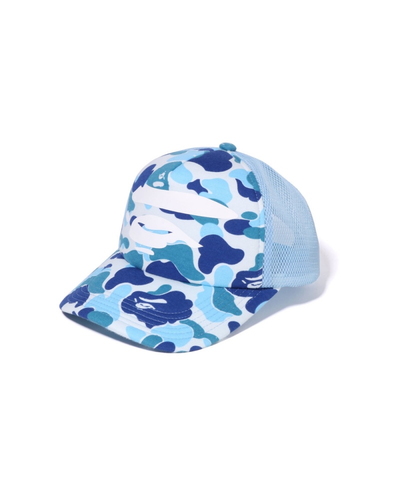 Bape ABC Ape Face Mesh Hüte Herren Hellblau | ISK-032457