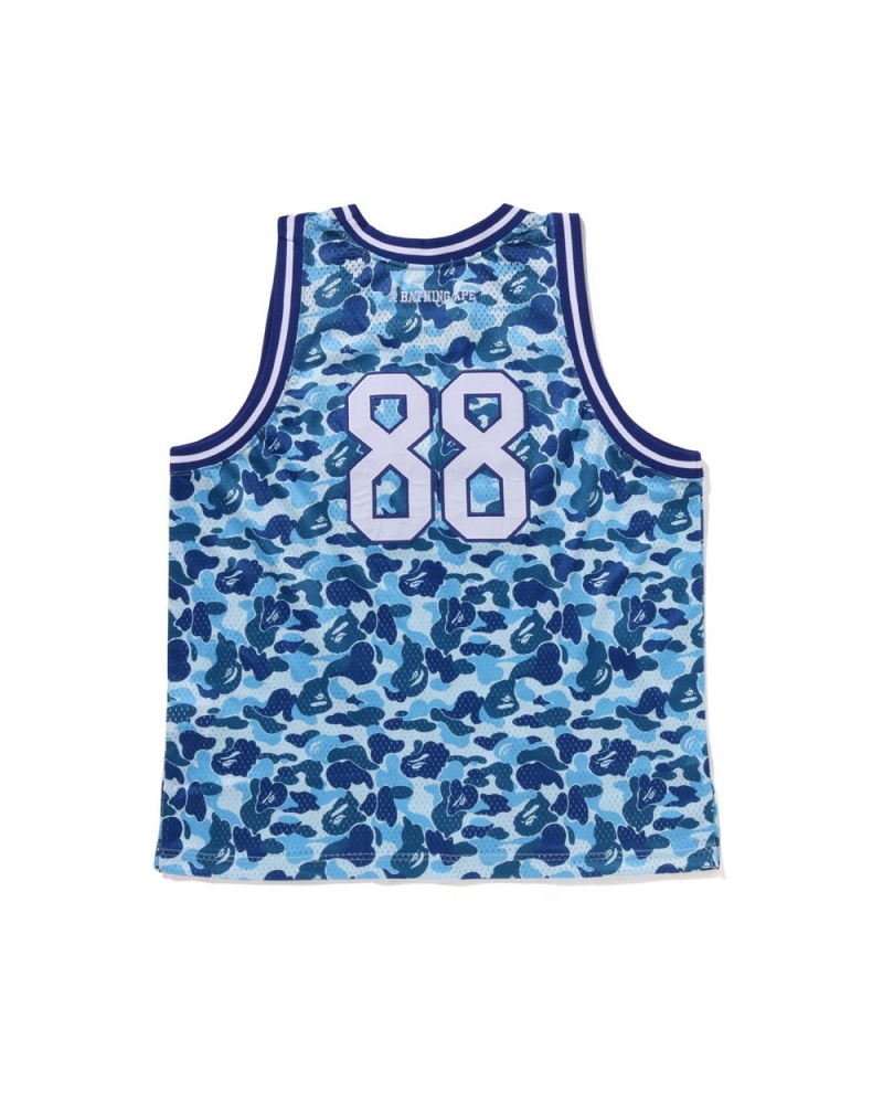 Bape ABC Basketball Tank T-shirts Herren Hellblau | MTZ-357086