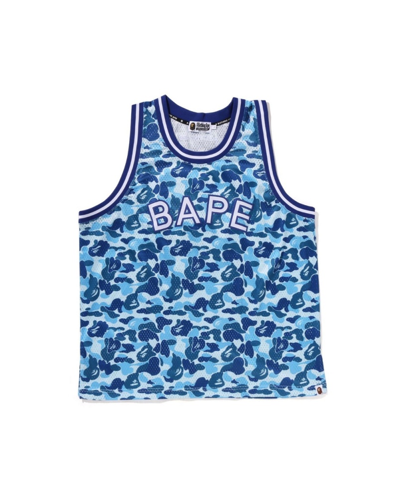 Bape ABC Basketball Tank T-shirts Herren Hellblau | MTZ-357086