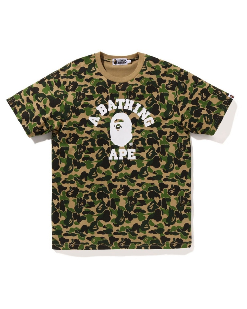 Bape ABC College T-shirts Herren Grün | EAS-539170