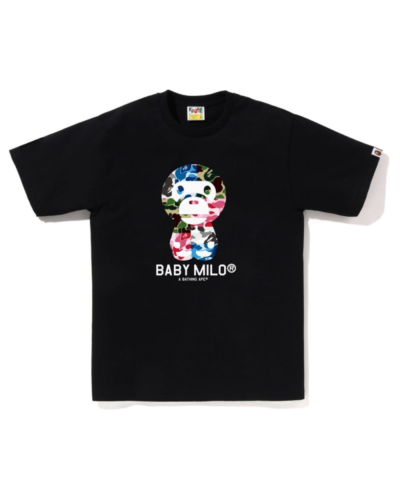 Bape ABC Crazy Baby Milo T-shirts Herren Schwarz | IRF-810932