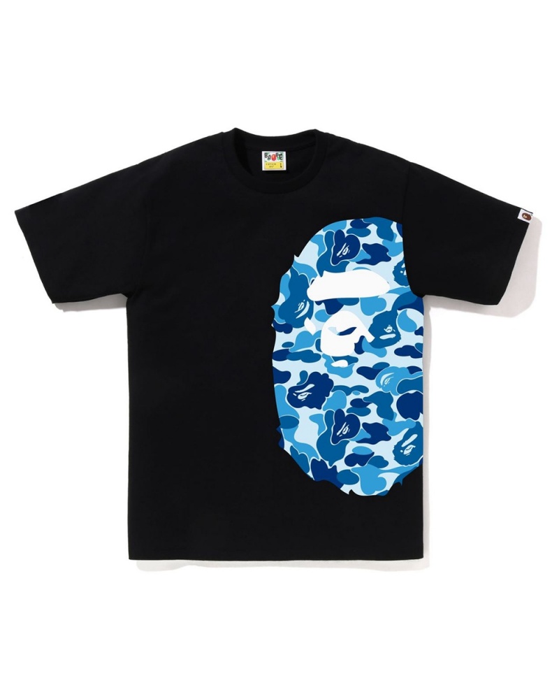 Bape ABC Side Big Ape Head T-shirts Herren Schwarz | CQO-789315