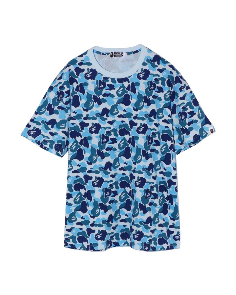 Bape ABC T-shirts Damen Blau | FDP-467350