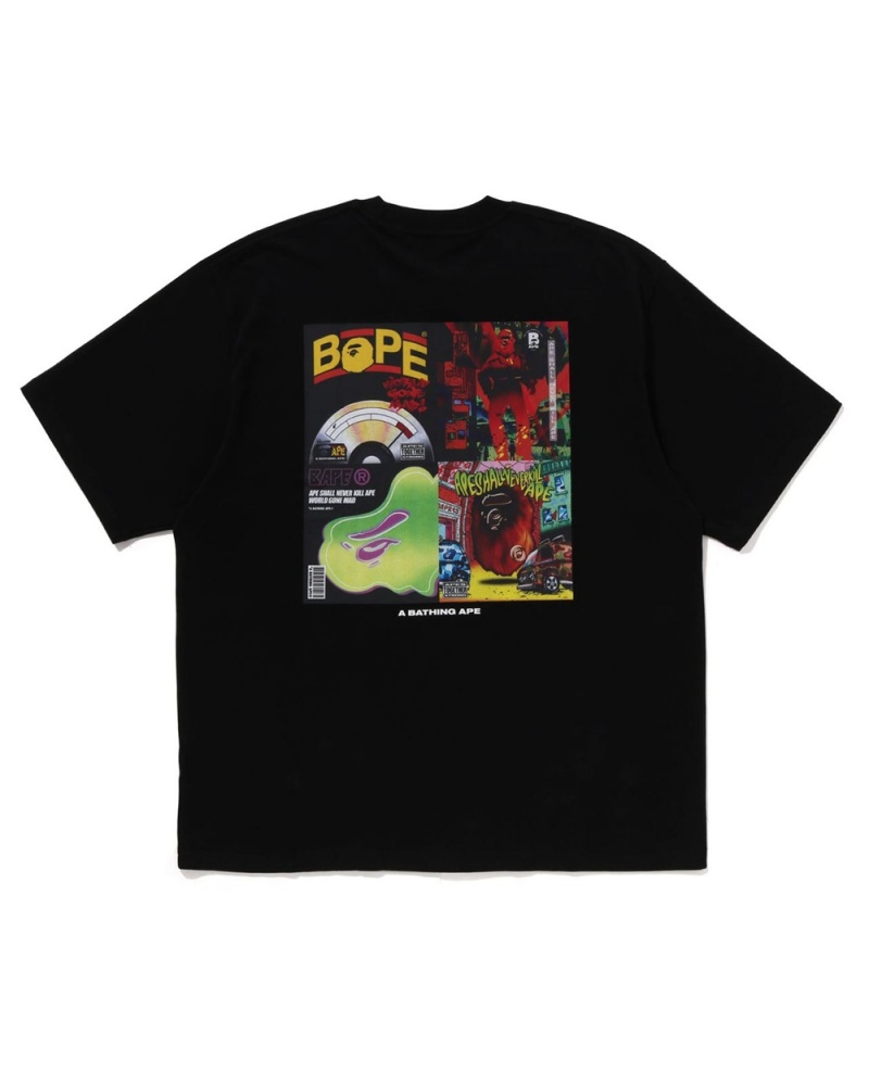 Bape Album Monogram T-shirts Herren Schwarz | MQI-215630