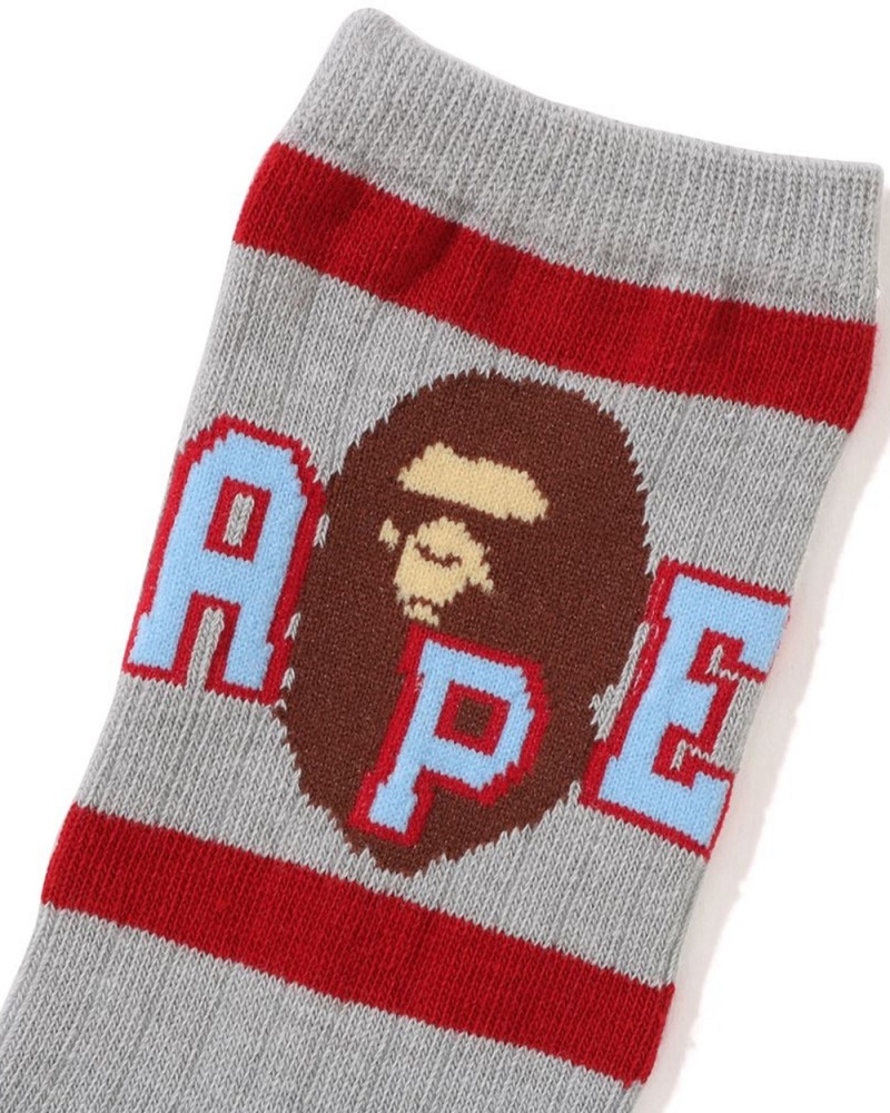 Bape Ape Head Line Rib Sonstiges Zubehör Kinder Grau | ESL-475693