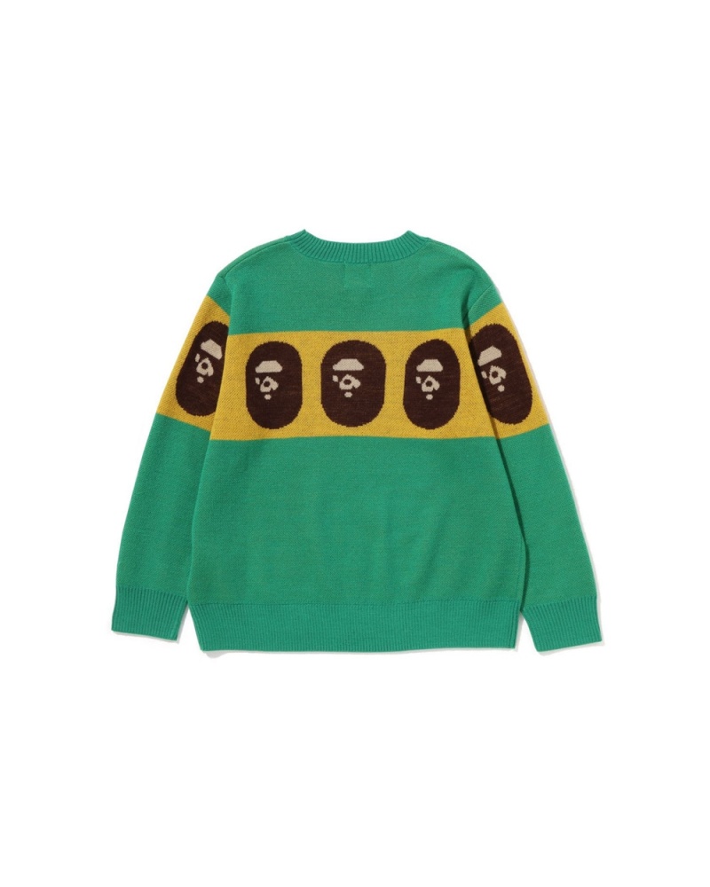 Bape Ape Head Oberteile Kinder Hellgrün | DQE-097485