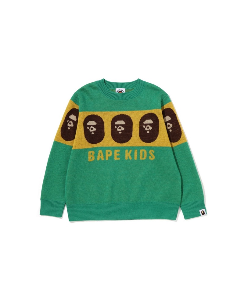 Bape Ape Head Oberteile Kinder Hellgrün | DQE-097485