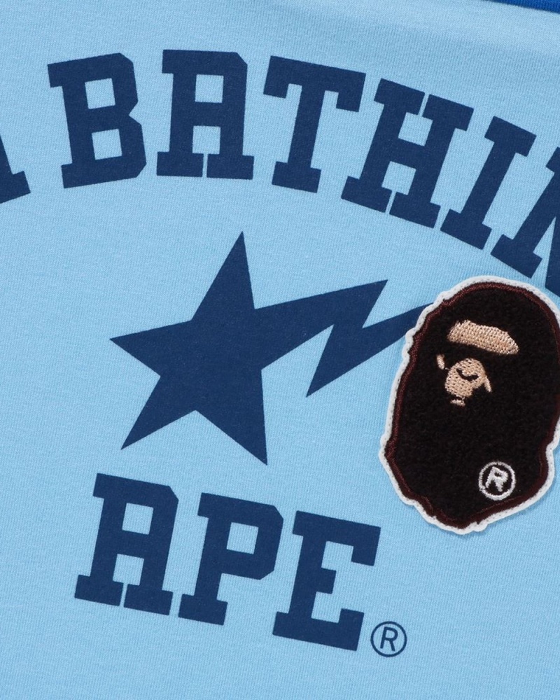 Bape Ape Head Patch Football Oberteile Kinder Hellblau | JUF-156430