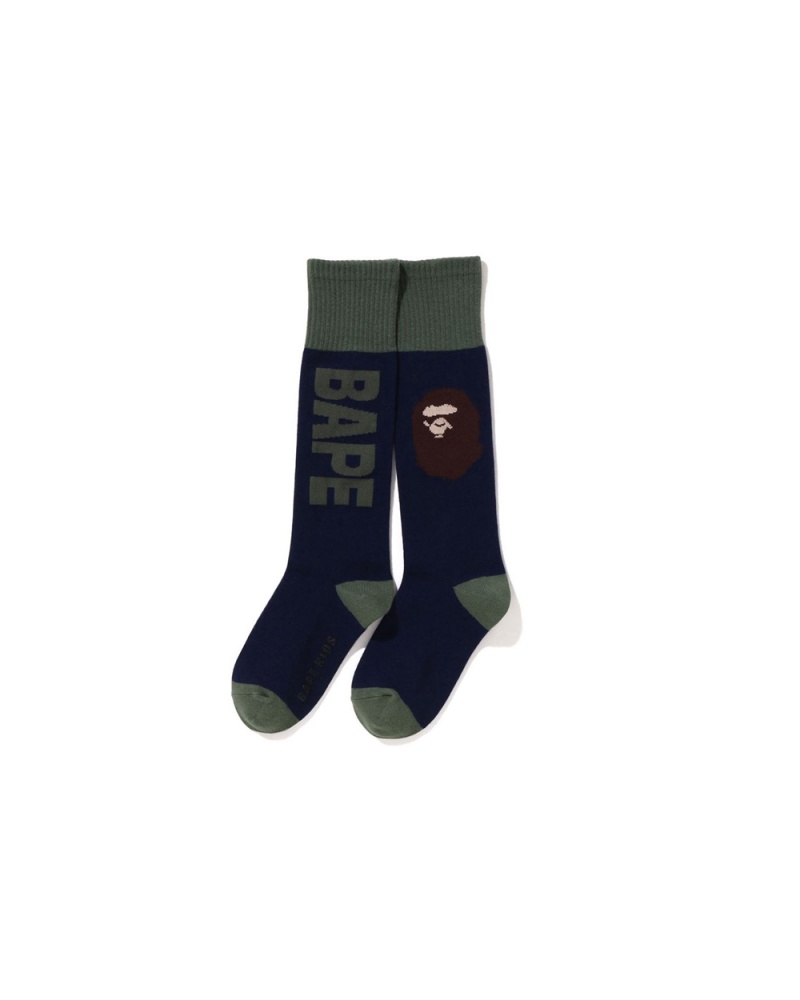 Bape Ape Head Rib Sonstiges Zubehör Kinder Navy Blau | YOL-973852