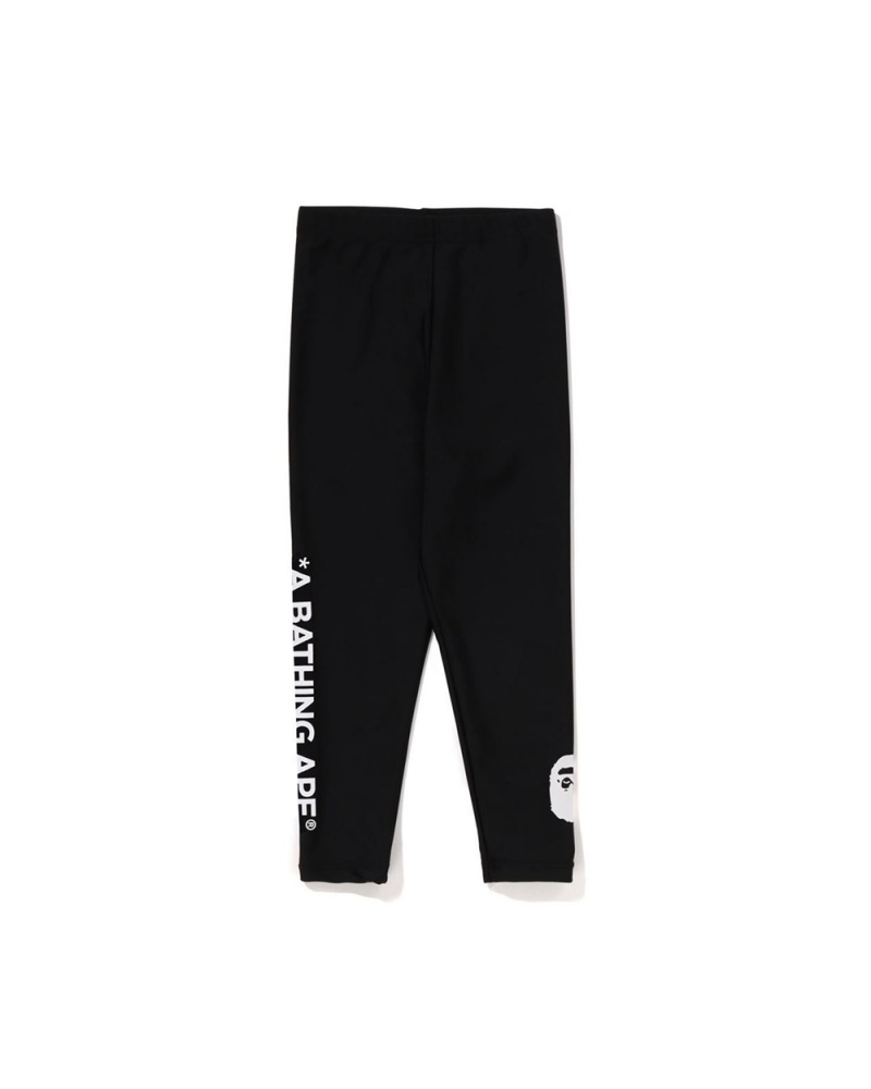 Bape Ape Head Swim Leggings Unterteile Kinder Schwarz | MNF-982435