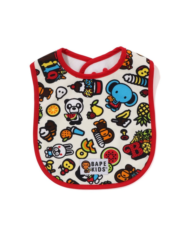 Bape Babies Baby Milo Mixed Fruit Bib Oberteile Kinder Weiß | SOK-218560