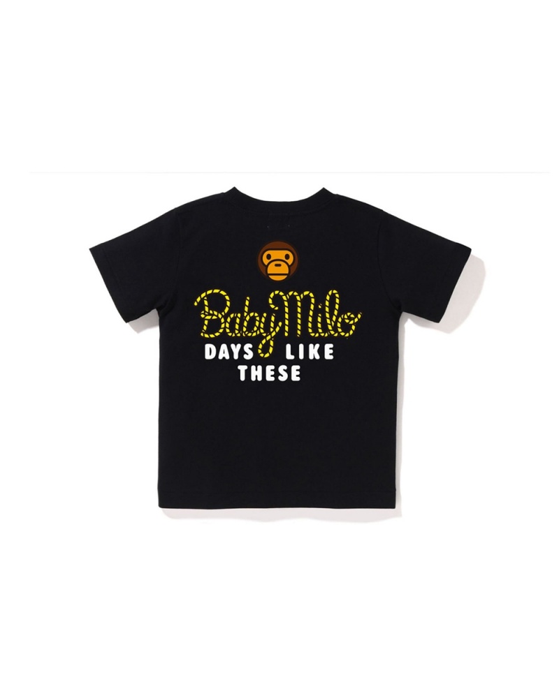 Bape Baby Milo Champion On Pocket Oberteile Kinder Schwarz | NBY-269751