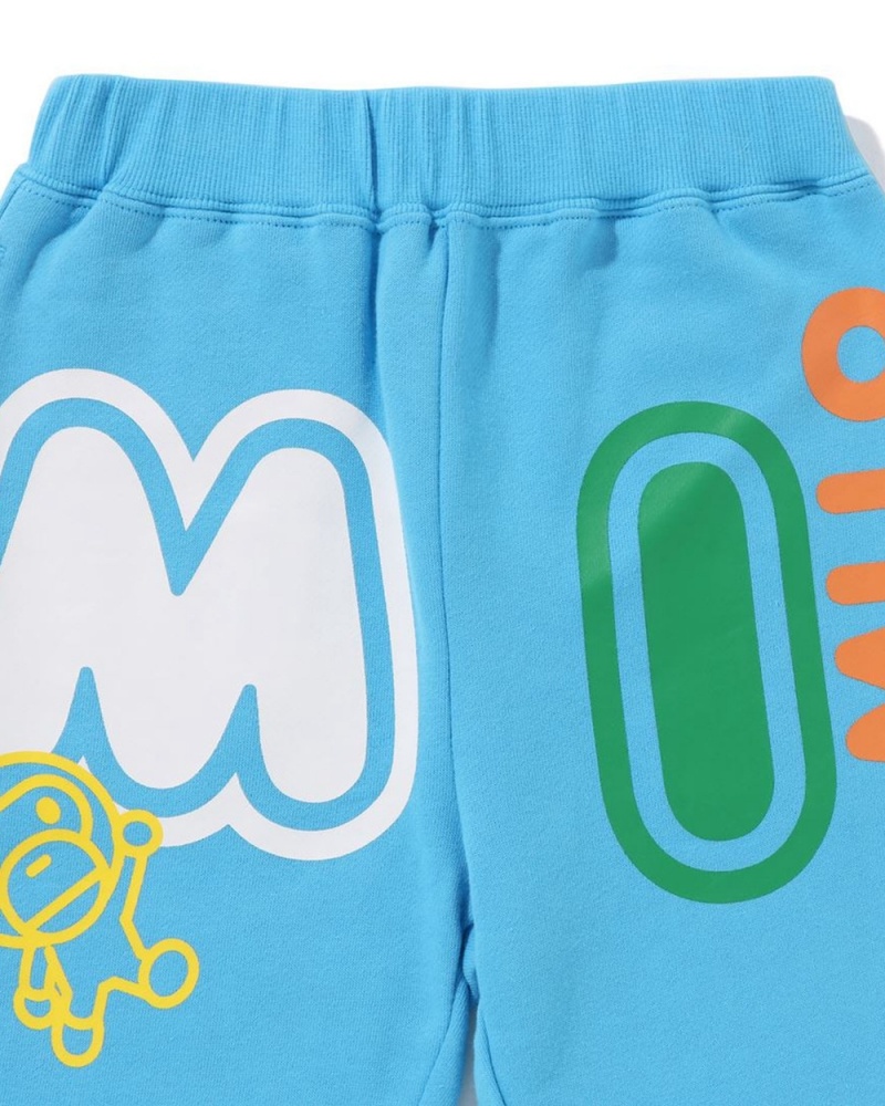 Bape Baby Milo Font Sweat Unterteile Kinder Blau | MZW-206139