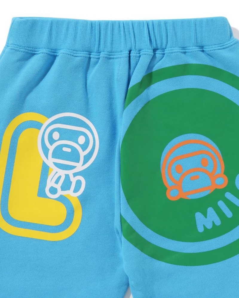 Bape Baby Milo Font Sweat Unterteile Kinder Blau | MZW-206139