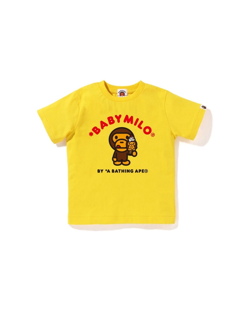 Bape Baby Milo Ice Cream #2 Oberteile Kinder Gelb | QRW-809523