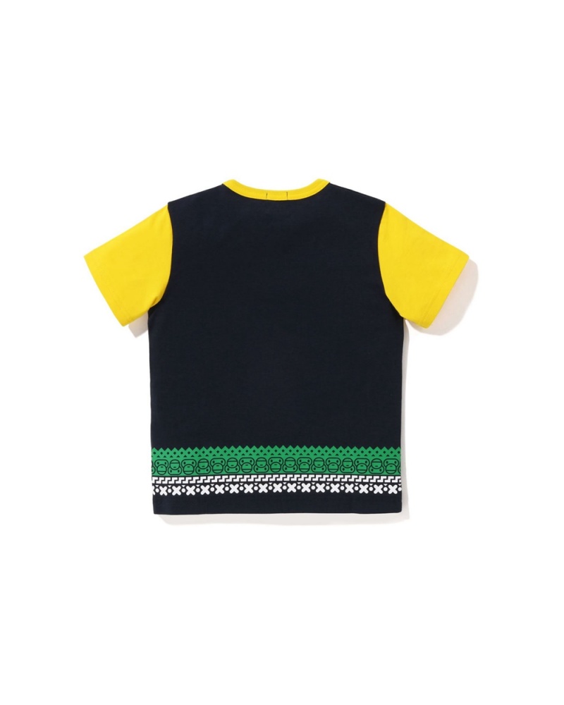 Bape Baby Milo Nordic Print Oberteile Kinder Navy Blau | BWO-201945