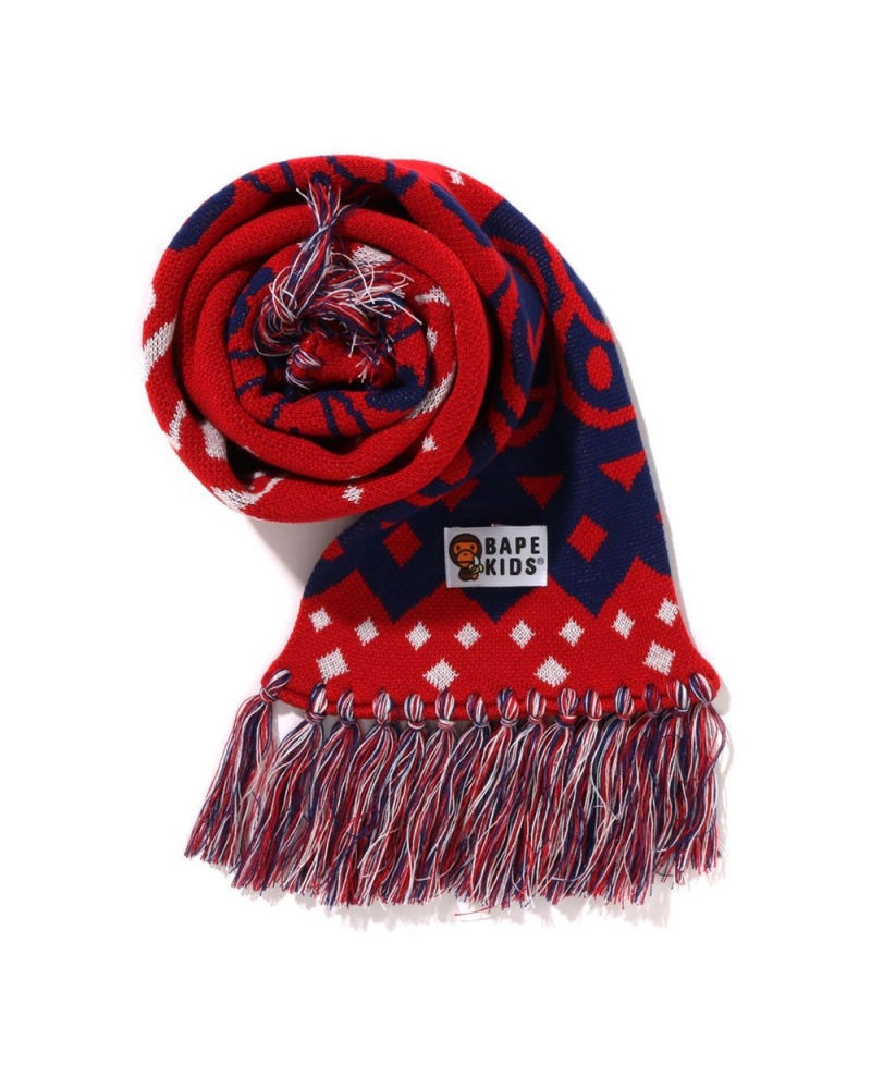 Bape Baby Milo Nordic Scarf Sonstiges Zubehör Kinder Hellrot | DHF-908761