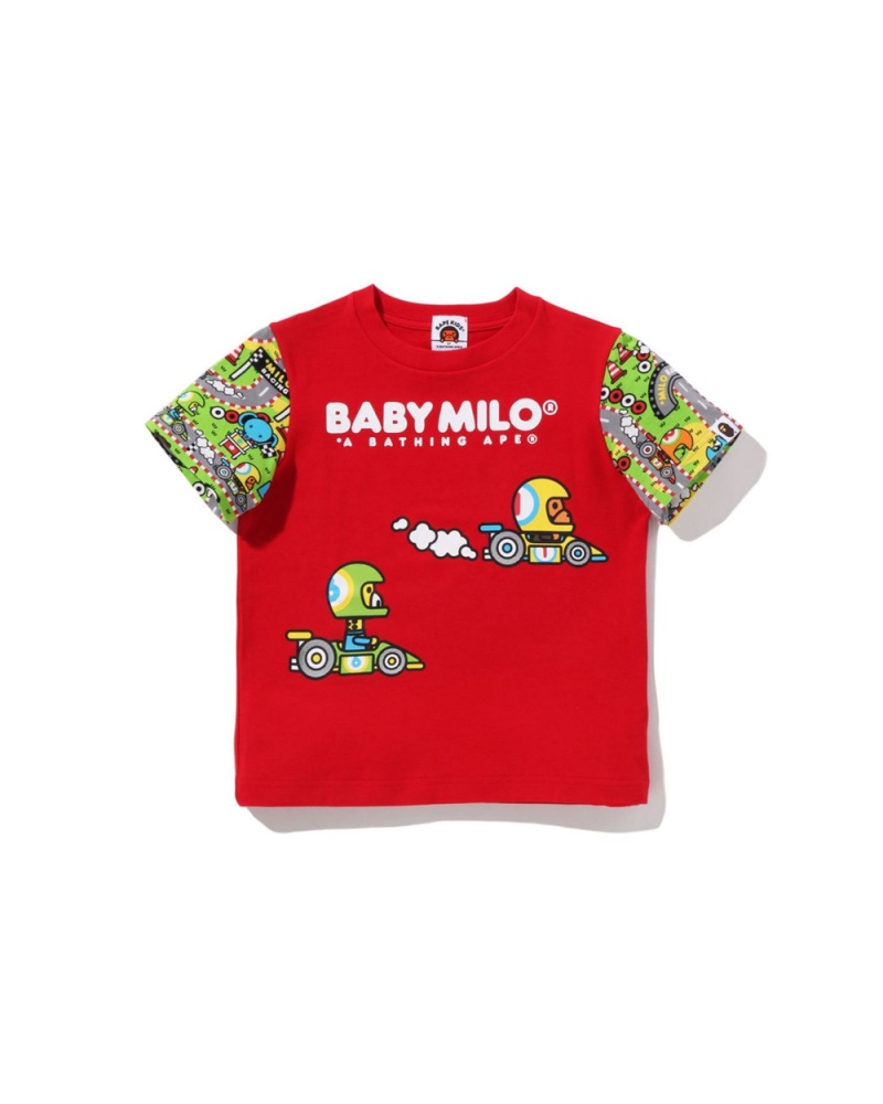 Bape Baby Milo Rennfahrer Friends Oberteile Kinder Hellrot | VLO-308279