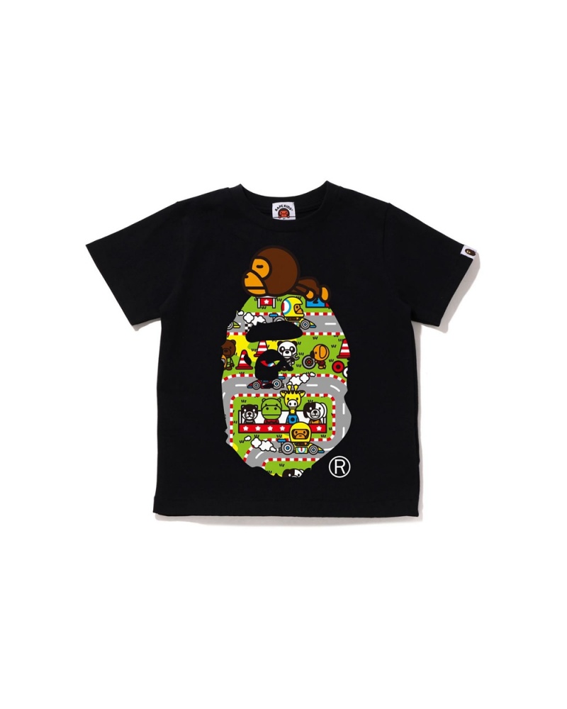 Bape Baby Milo Rennfahrer Milo On Big Ape Oberteile Kinder Schwarz | QMN-341957