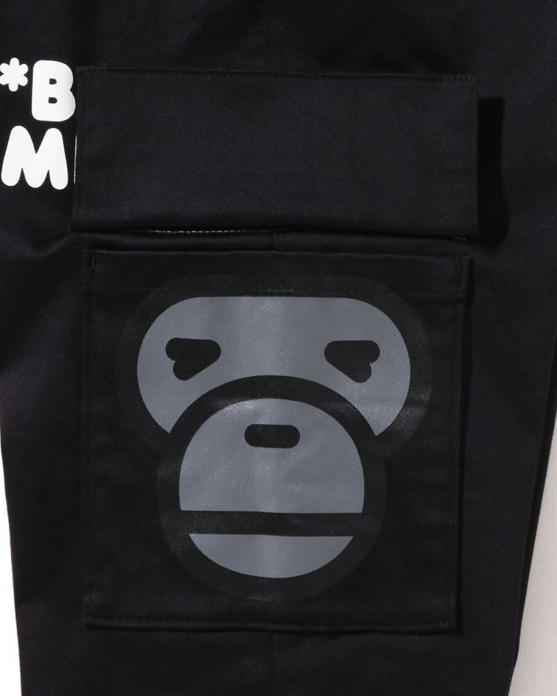 Bape Baby Milo Side Pocket Face Unterteile Kinder Schwarz | CUP-381695