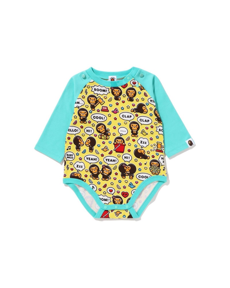 Bape Baby Milo Speech Balloon Bib Sets Kinder Mintfarben | WIH-638705