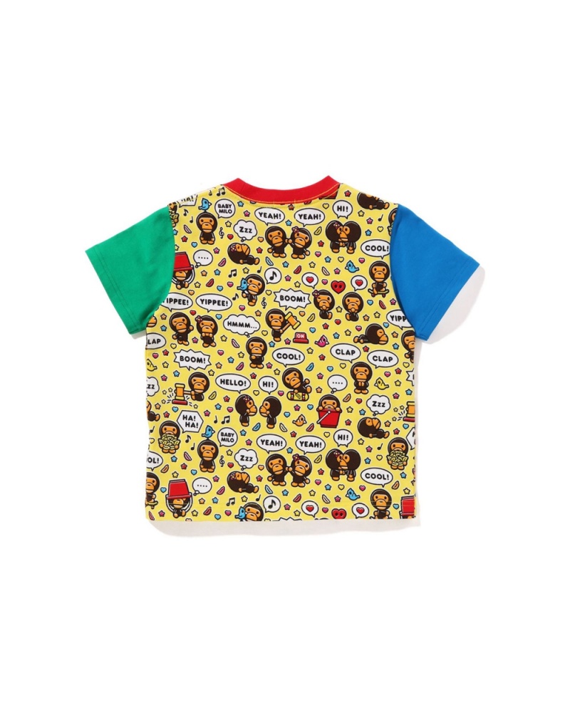 Bape Baby Milo Speech Balloon Oberteile Kinder Gelb | TWK-206398