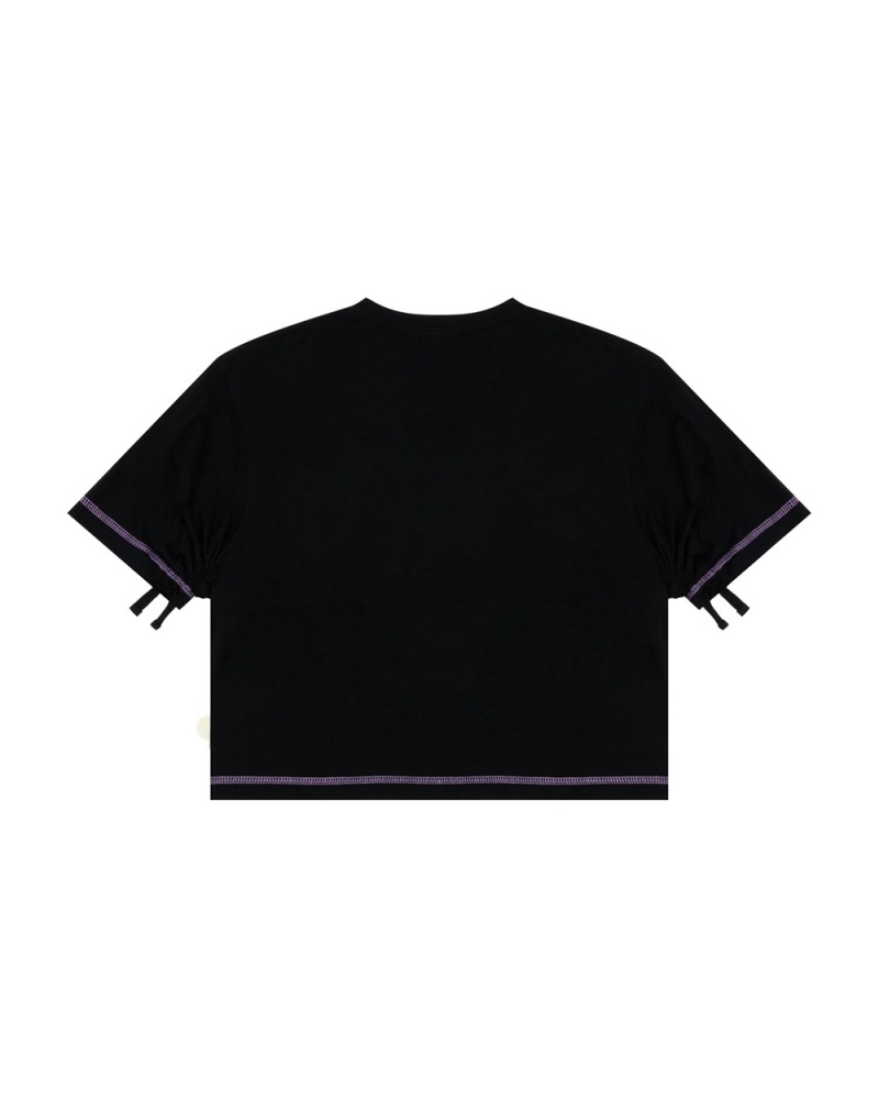 Bape Baby Milo cropped fit T-shirts Damen Schwarz | EHD-531246